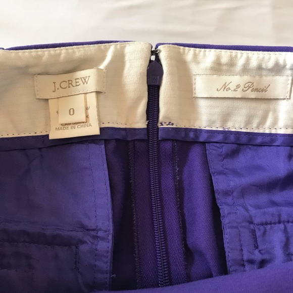 J. Crew No. 2 Pencil Skirt Purple - Picture 3 of 5